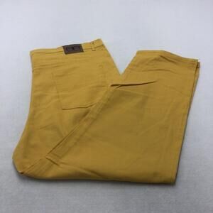 River Rock Pants Mens 46x32 Mustard Stretch Chino Straight Leg 5 Pocket Casual